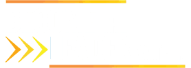 become the leader within logo - white with orange arrows